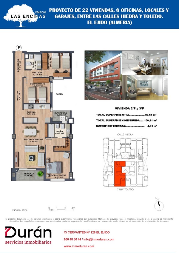 VIVIENDA EN PLANTA 2ºF Y 3ºF VIVIENDA EN PLANTA 2ºF Y 3ºF