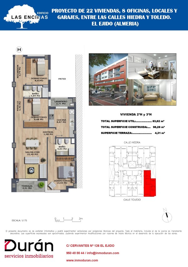 VIVIENDA EN PLANTA 2ºH Y 3ºH VIVIENDA EN PLANTA 2ºH Y 3ºH